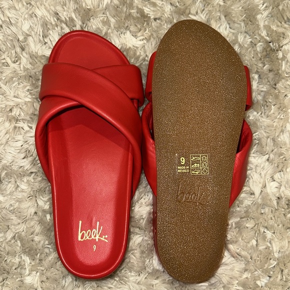 NWOT Beek anthropologie Rhea Slide Sandal Platform Size 9 - Picture 5 of 5